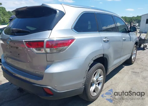 2015 Toyota Highlander Limited V6 from USA, damaged, VIN 5TDYKRFH9FS087899